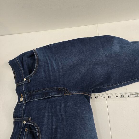 Levis high rise wide leg jeans size 31 blue denim womens 6672 - Picture 7 of 10